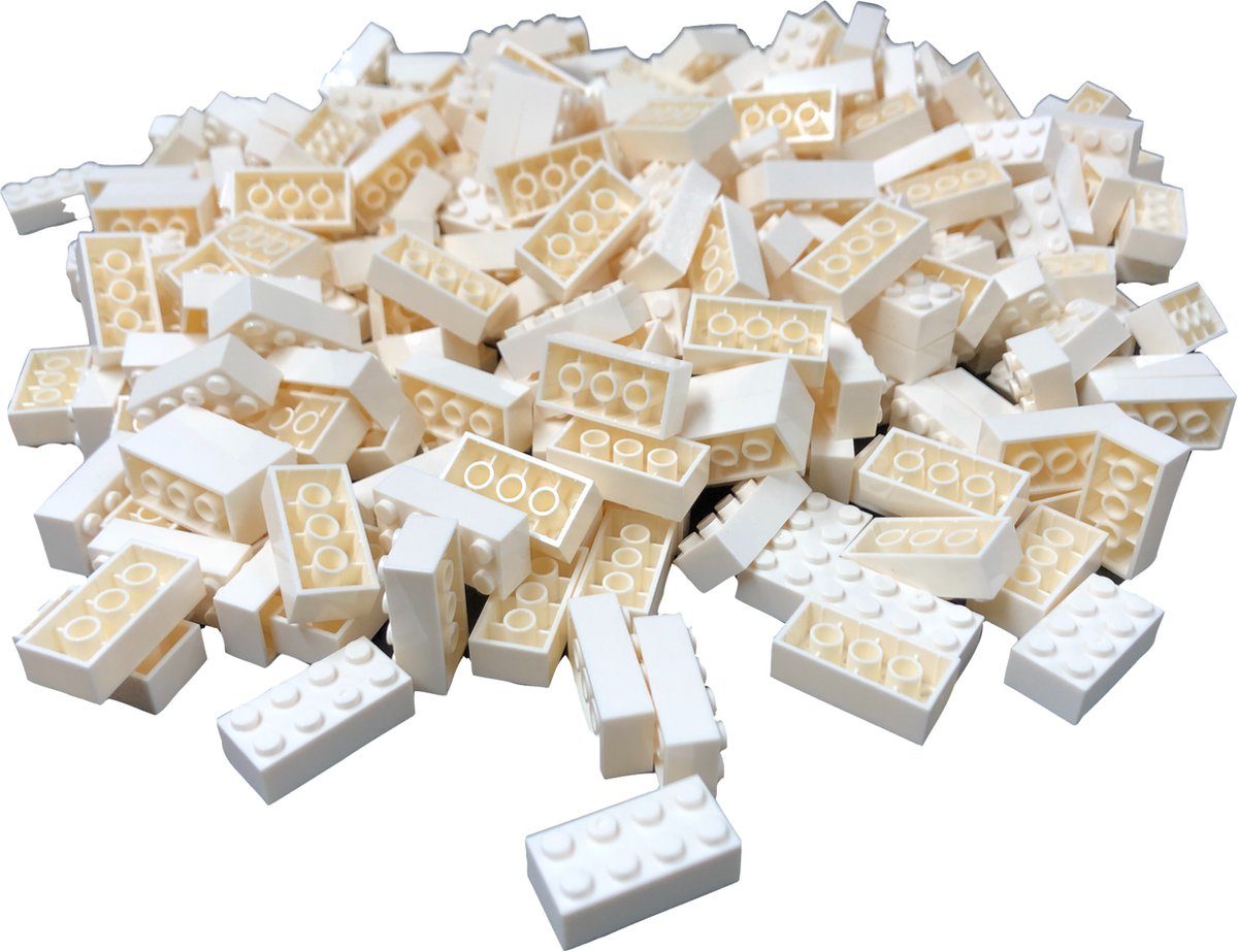 100 Bouwstenen 2x4 | Wit | Compatibel met Lego Classic | Keuze uit velen kleuren | SmallBricks